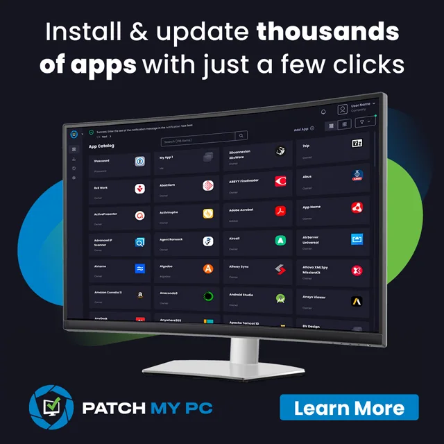 Patch My PC App Catalog Sponsor
